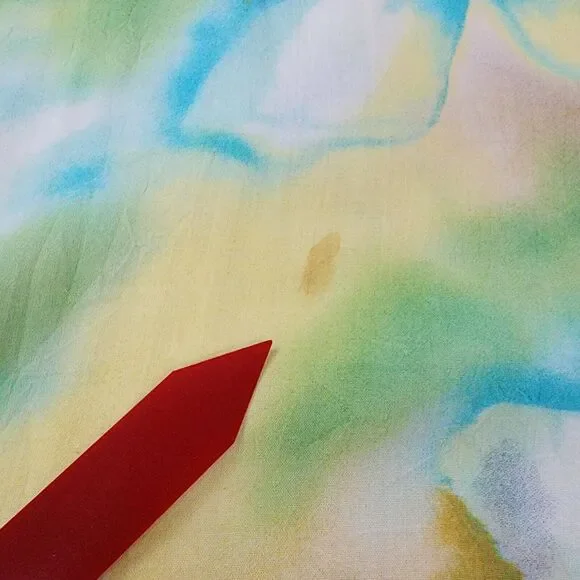 Vintage Jams World Dress Womens Medium Colorful Ivory Flower Sleeveless USA Made - Picture 11 of 16